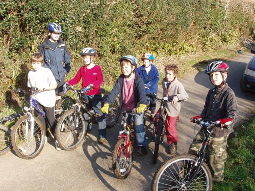 The group near Shuttaford, at the end of the lower Hembury Woods track.
