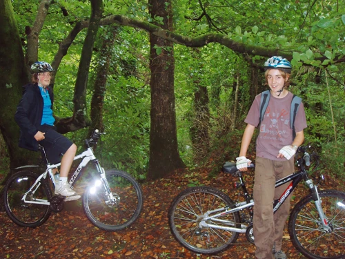 Jack and Ash on the Lower Hembury Track — newly added for 2024.