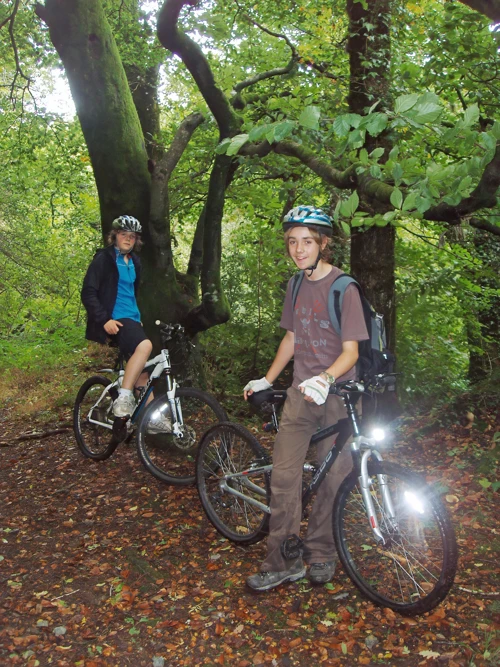 Another shot of Jack and Ash on the Lower Hembury Track — newly added for 2024.