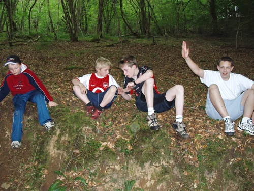 Kane, Glen, Joe and Ben in Burchett's Wood
