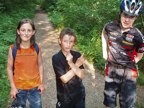Sylvan, Dennis and Joe in Hembury Woods