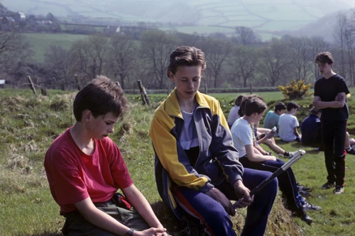 Luke Hatherly and Peter Rushworth near the top of Parracombe Lane, by Heddon Hall’s drive.
