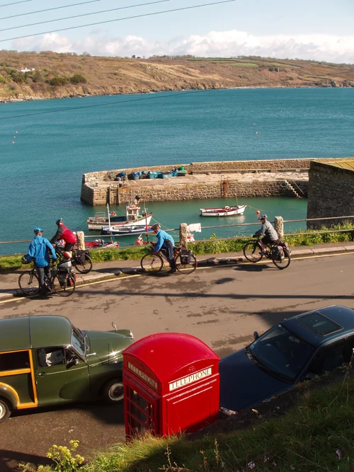 Coverack harbour, just 0.3 miles from the hostel.
