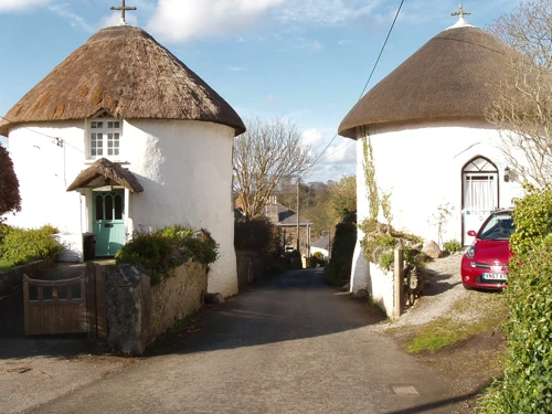 Veryan’s round houses, 21.6 miles into the ride.