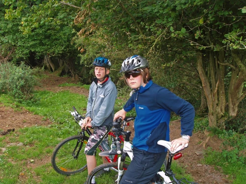 Callum and Ash on the bridleway from Penn Farm.