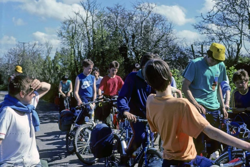 Brief pause on the lane to Clovelly, probably near Cranford.