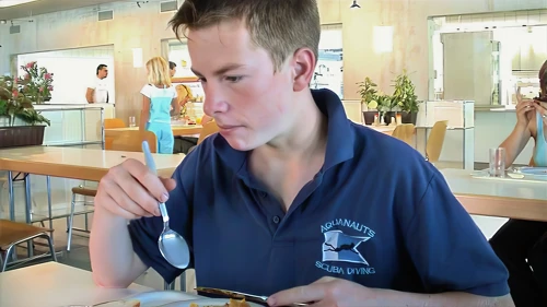 Canteen-style breakfast at Lausanne Youth Hostel.