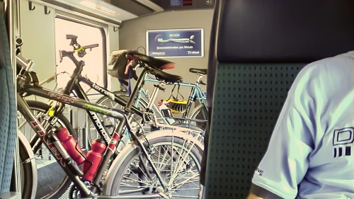 Plenty of bike space on the train from Lausanne to Olten.