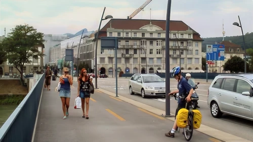 The bridge outside Olten station, en route to Brugg.