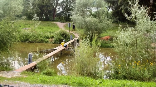 Traditional Board Walk over the River Töss at Kollbrunn, 29.8 miles into the ride.