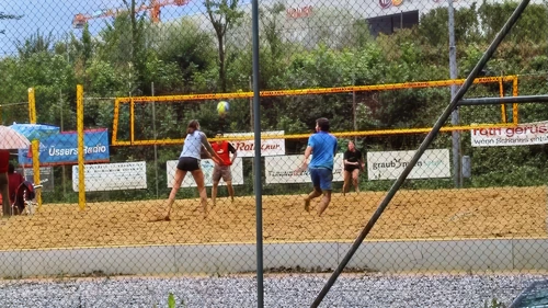 Beach volleyball near Camp Au, Chur.