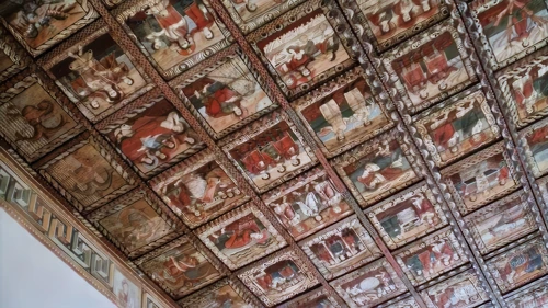 The illustrated ceiling of St Martin’s Church, Zillis.