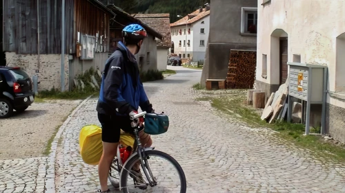 Tao in Hinterrhein village, 18.3 miles into the ride.