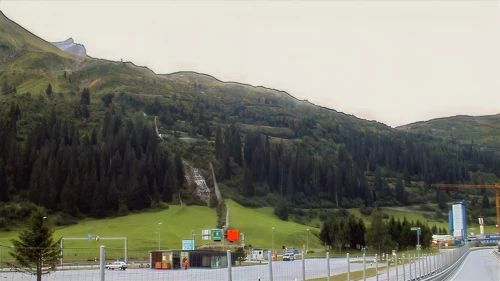 Hairpins to the San Bernardino Pass from Grossmata, Hinterrhein—18.9 miles in, 1,613m above sea level.