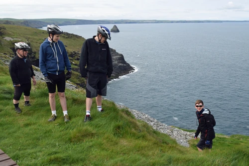 Fabulous coastal views from Tintagel Youth Hostel grounds.