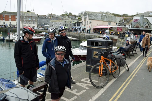 Lunch in Padstow, 19.0 miles in.
