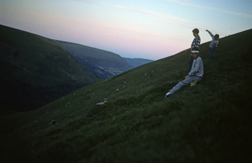 Taking a rest on the way down