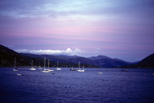 View across Little Loch Broom from Ullapool youth hostel
