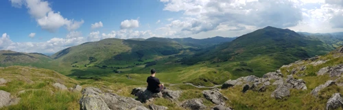 Panoramic view from Hard Knott.