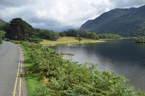 Woodhouse Island, Crummock Water, where we stopped for over an hour to swim and rest