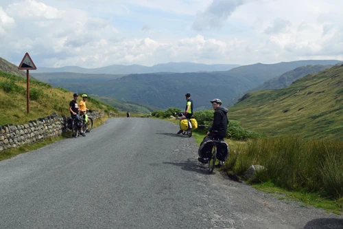 Anticipating the long descent from Honister Pass into Borrowdale