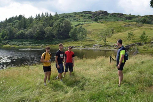 The group at the picturesque Watendlath Tarn