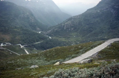 Looking back above Harahola at the long climb. 11 miles, 1035m.