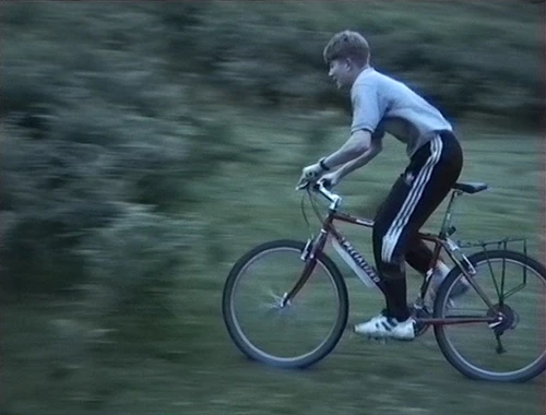 Tom readies for more 'Bracken Jumping' behind Bryn Poeth Uchaf youth hostel.