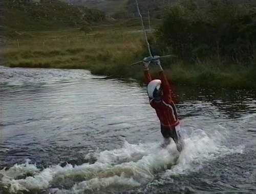 Matthew Muir forgot to lift his legs before launching his swing.