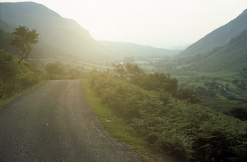 The descent to Tregaron via the Afon Berwyn valley in the late afternoon heat