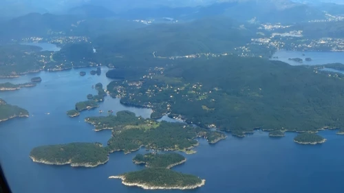 Approaching Bergen Airport.