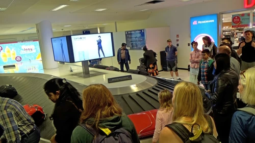 Baggage reclaim at Bergen Airport.