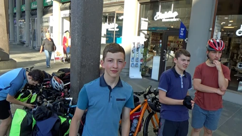 The group in Torgallmenningen, Bergen city centre.