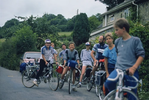 18 Jul 1987 · Third group shot in Branscombe at Berry Hill junction. Left to right: Gary, Richard Burge, John, Mark, Simon, Richard Hopper, Philip and Brett.
