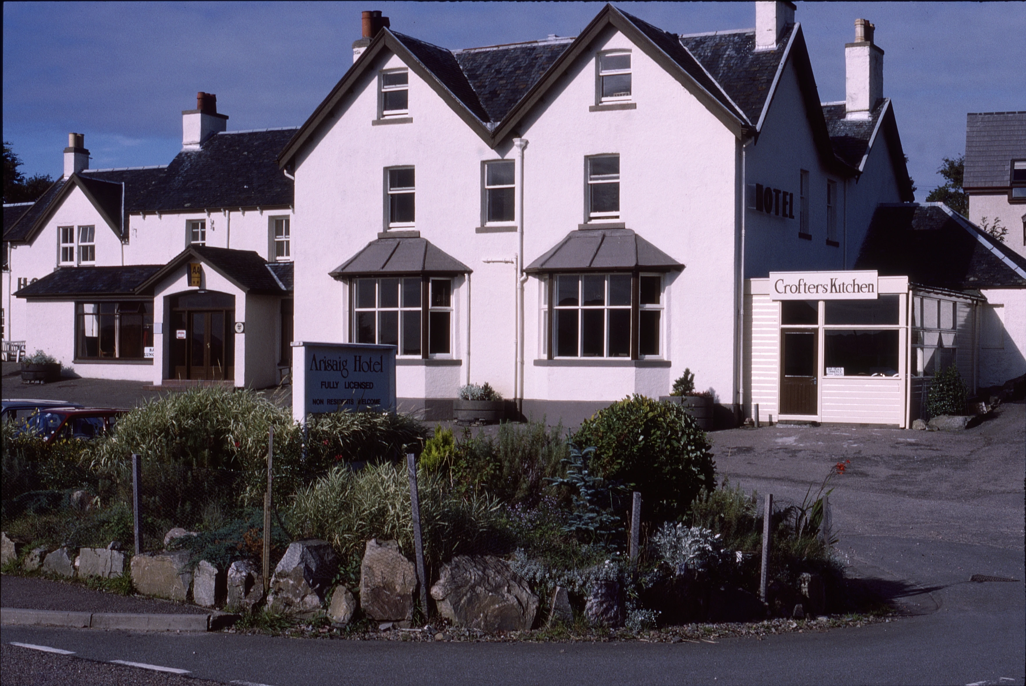 The Crofters Kitchen, Arisaig Hotel, 39 miles in. Is this where Michael got his house name?