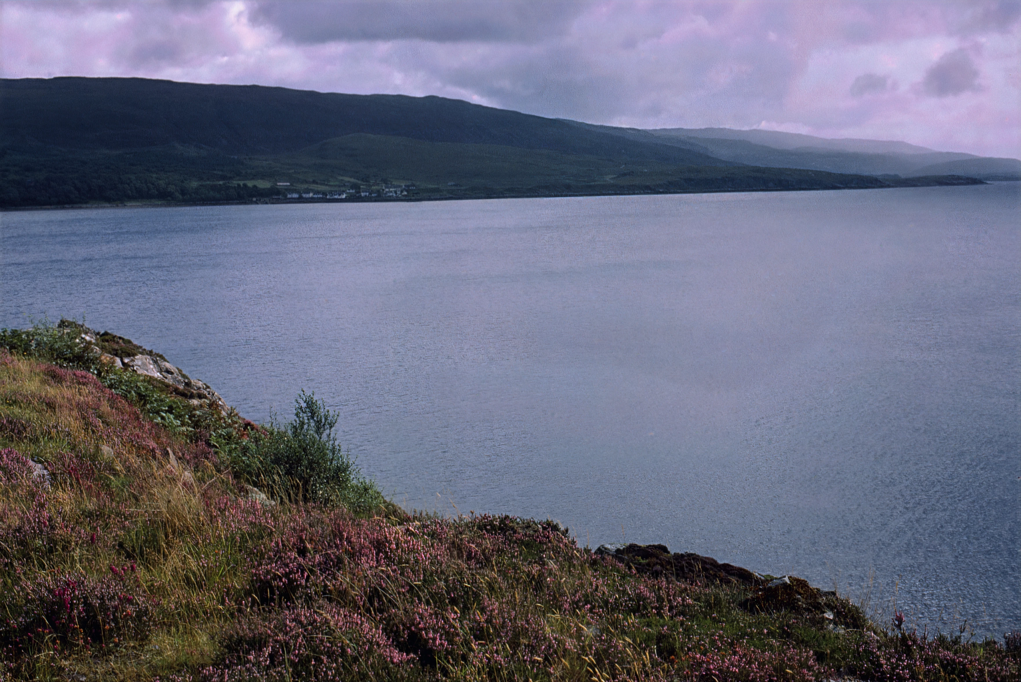 Looking back across Applecross Bay from the coast road to Shore Street.