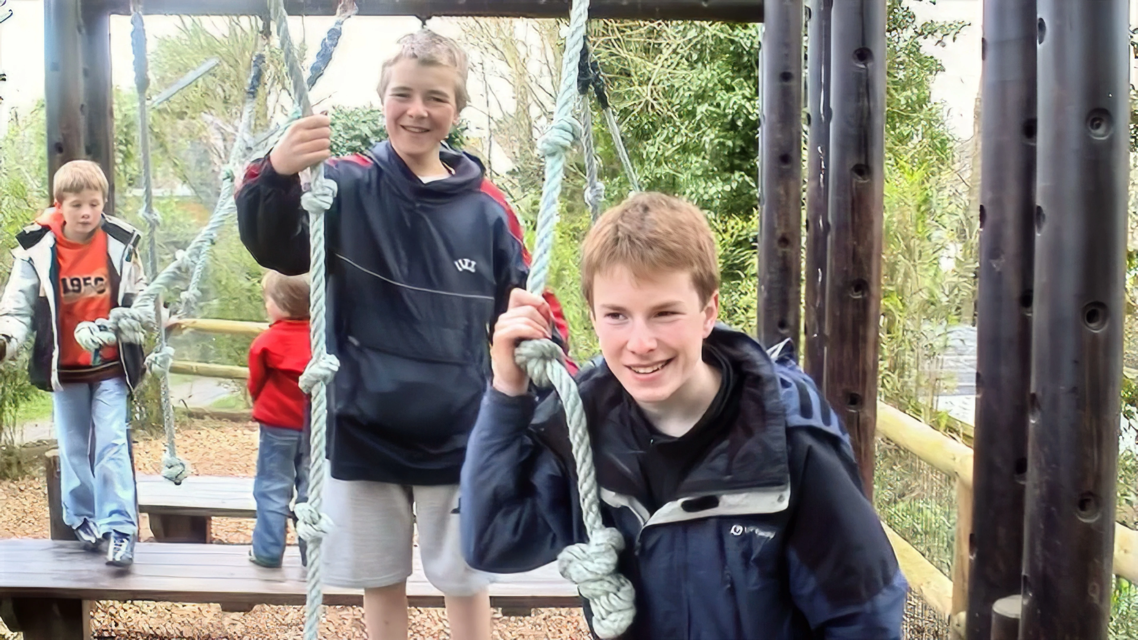 The adventure playground amuses us for a few minutes at Newquay Zoo.