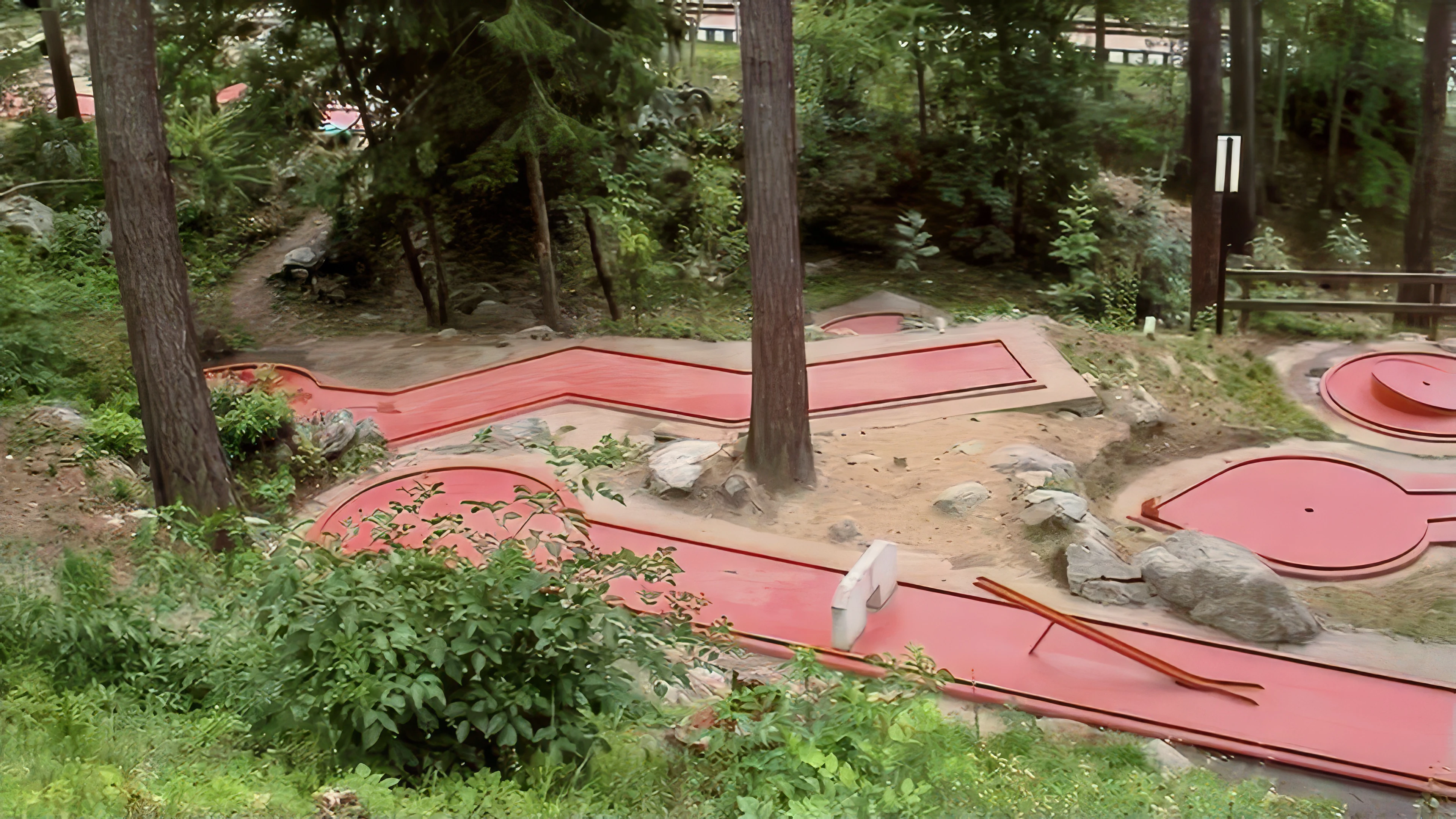 The mini-golf course at Fiesch Sports Holiday Resort