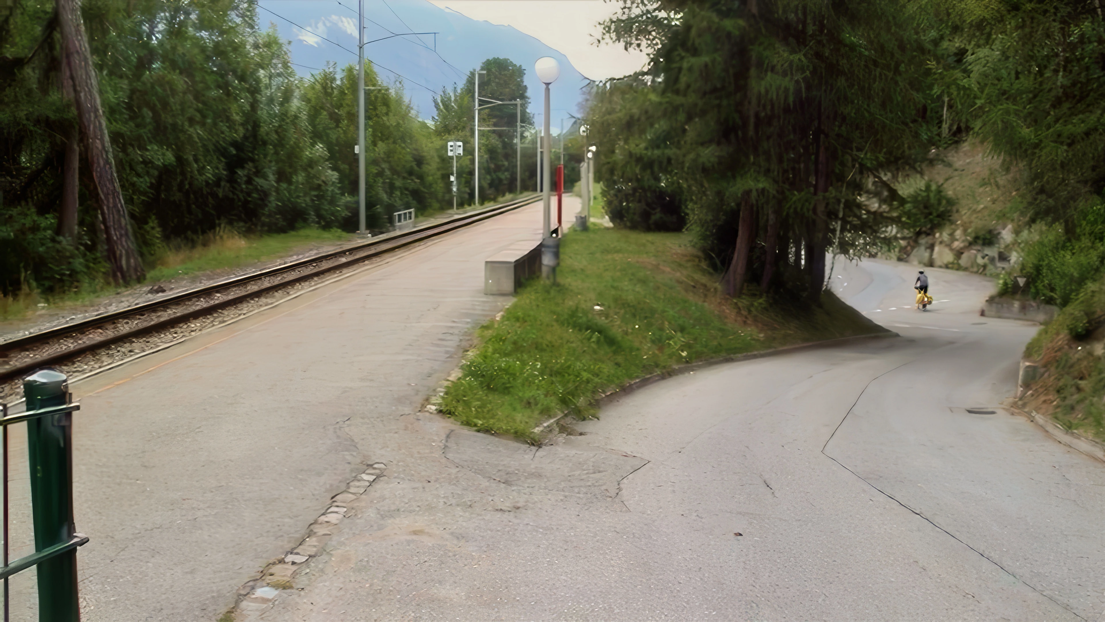 Fiesch station, right outside the resort.
