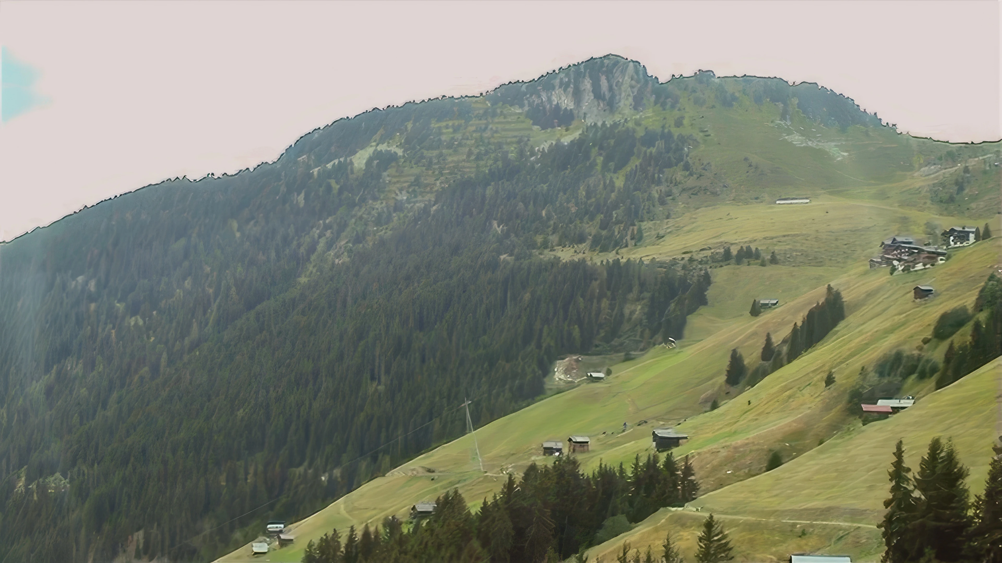 Alpine slopes of Riederalp from the first gondola out of Mörel, 6.3 miles in.