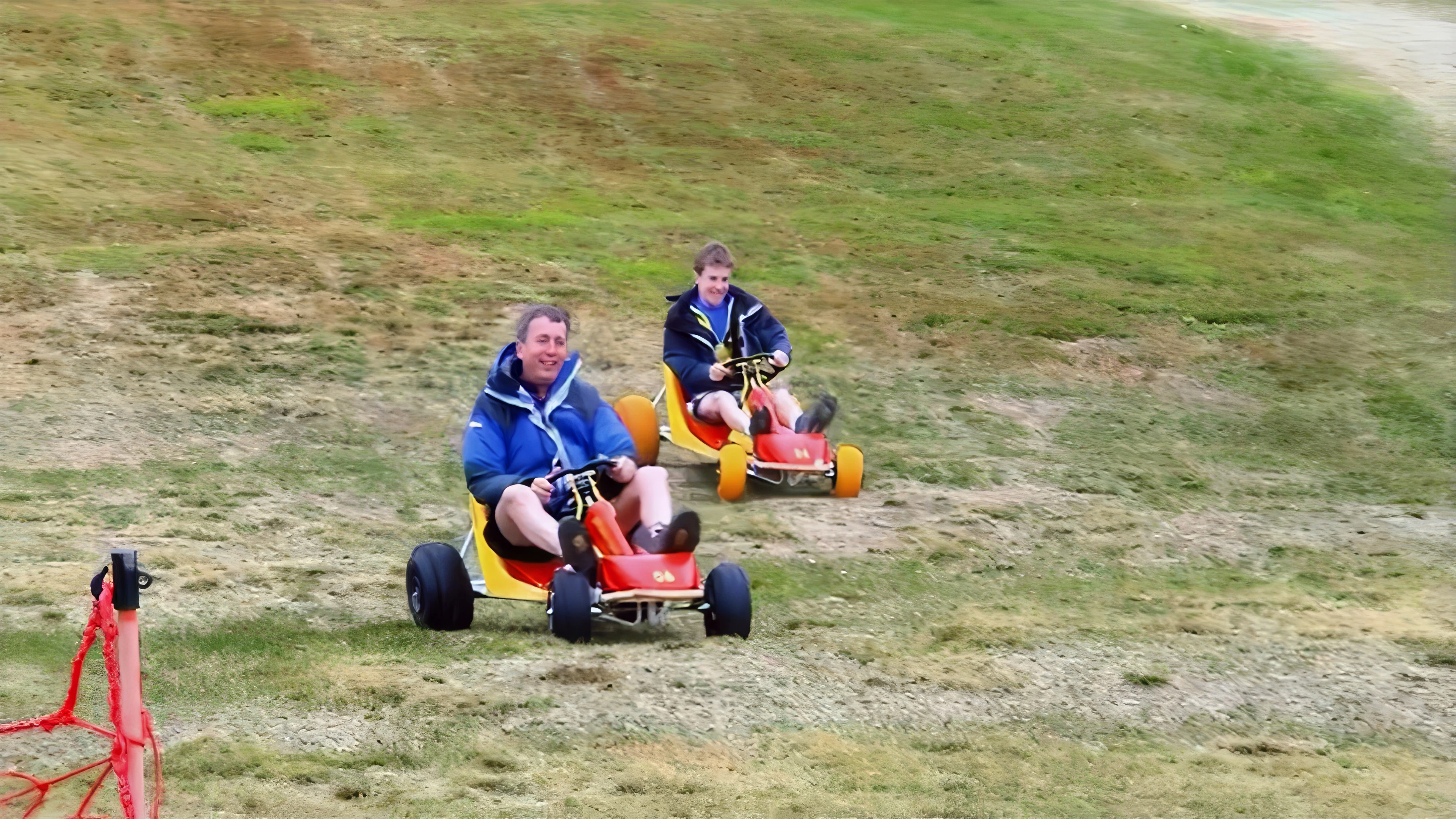 Michael and Joe on the way down the slope at Riederalp.