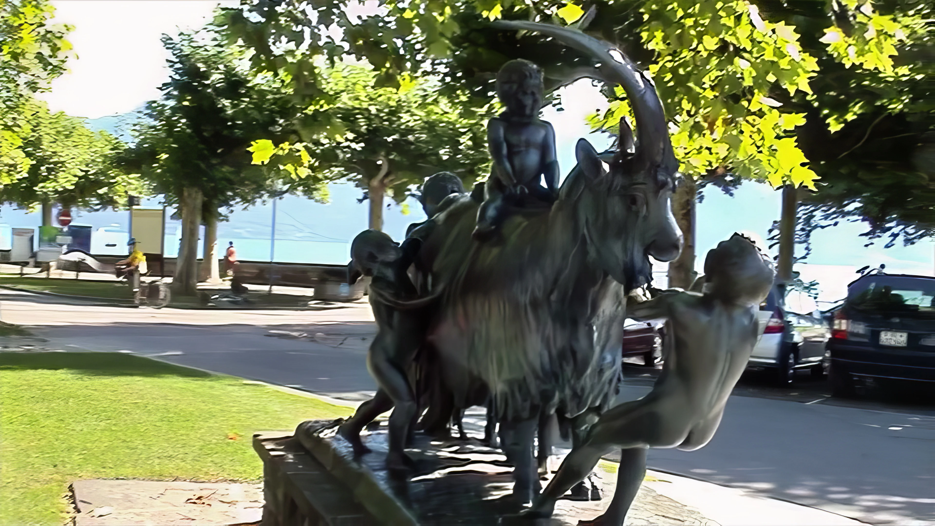 The First Ride of Bacchus sculpture, Vevey.