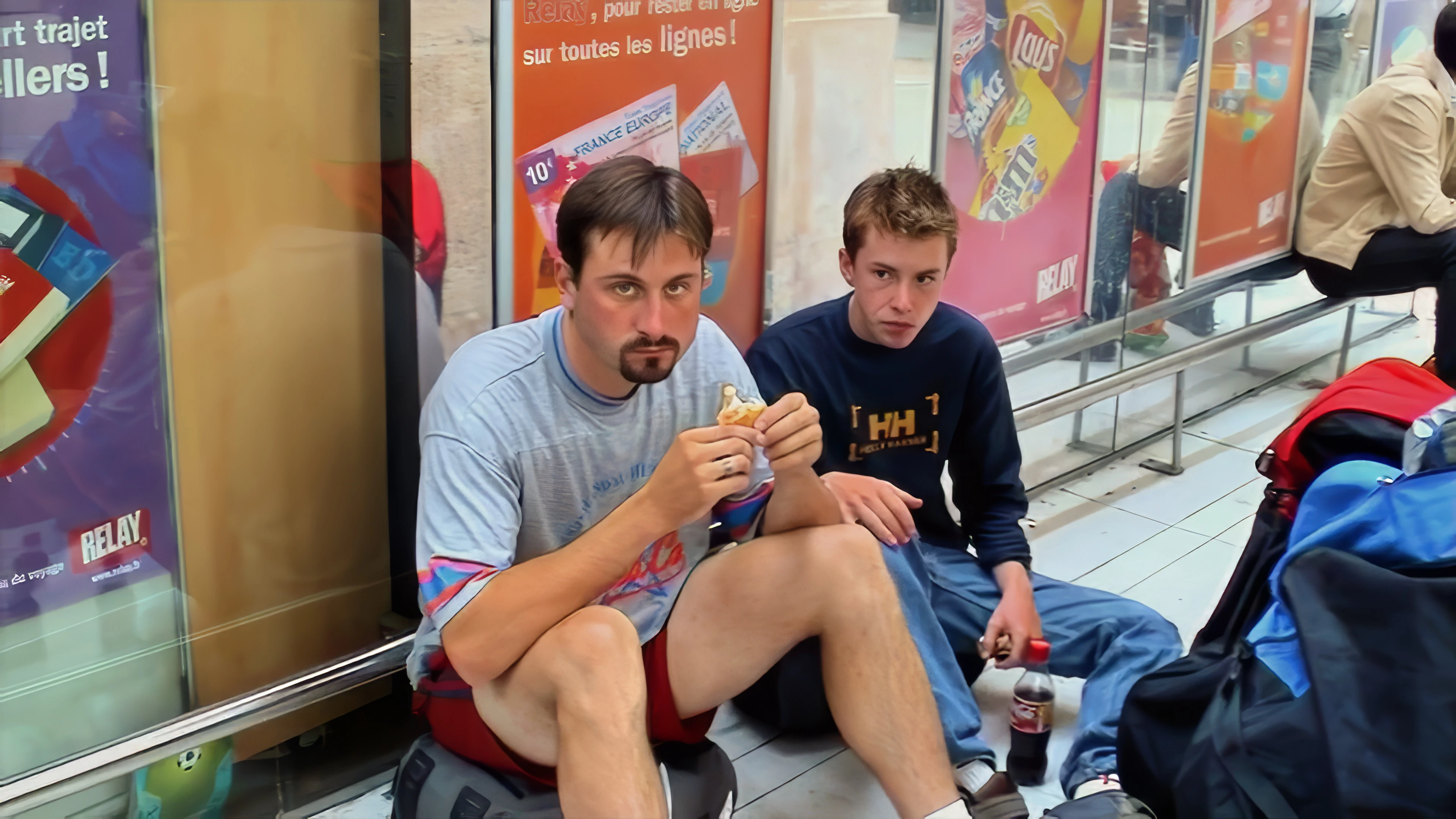 Lunch at Gare du Nord, Paris — last coins well spent.