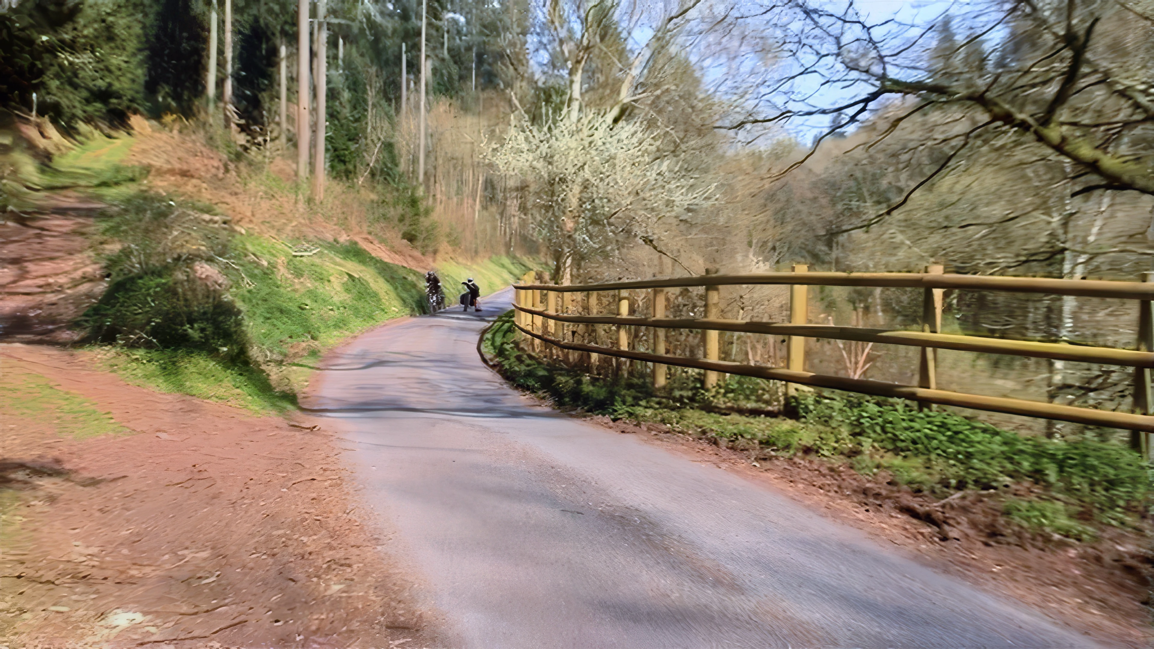 The long, hard climb up Cockercombe Hill, 27.9 miles in.