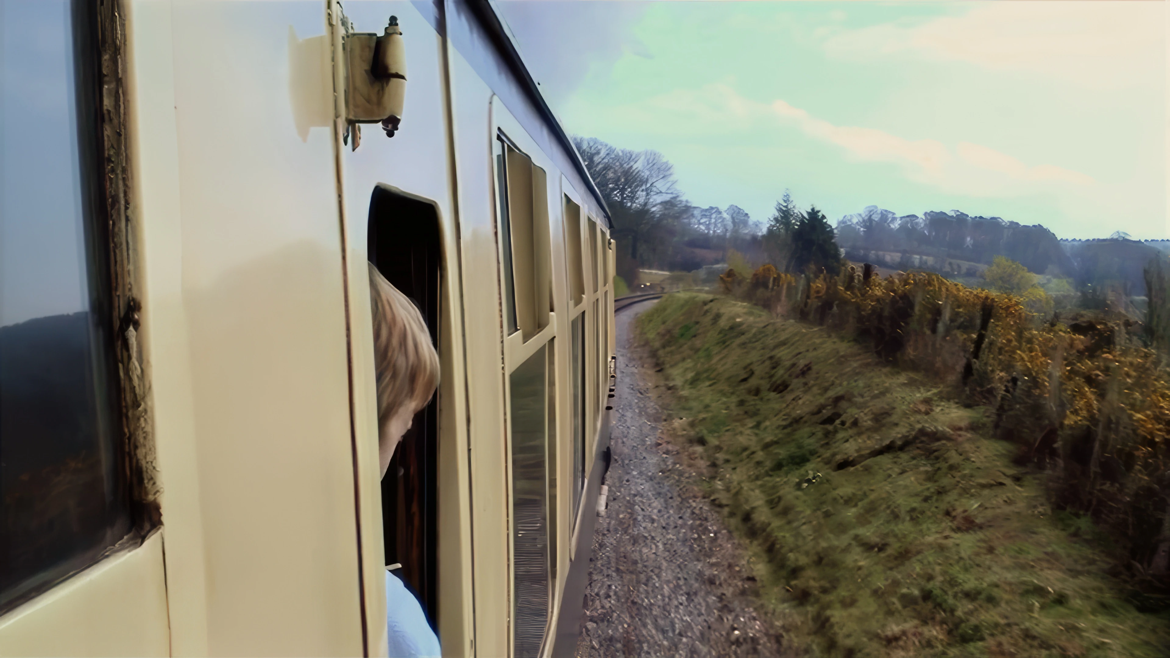 Our West Somerset Railway steam train chugs towards Bishops Lydeard.