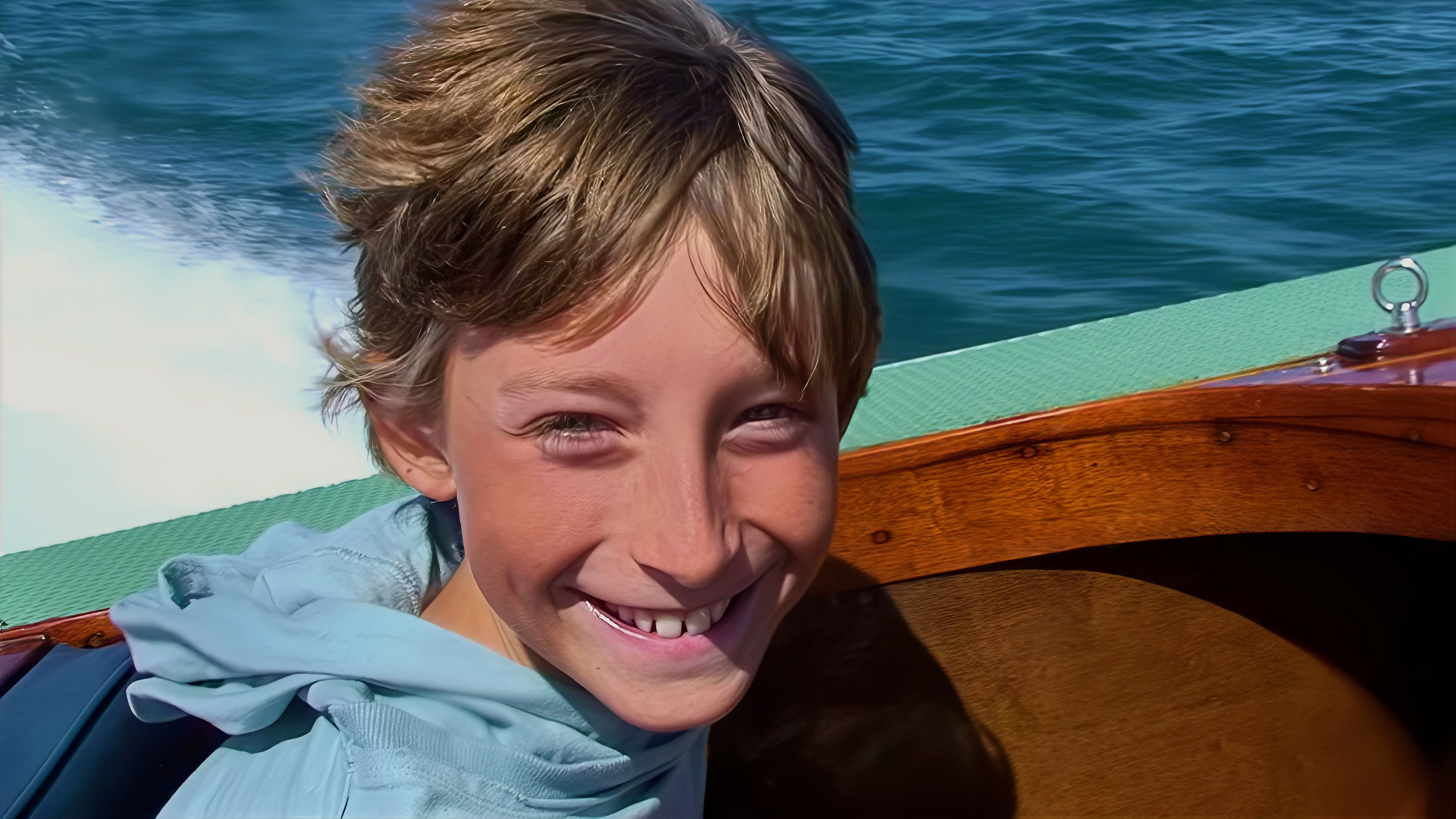 Henry on the Sea Fury speedboat.