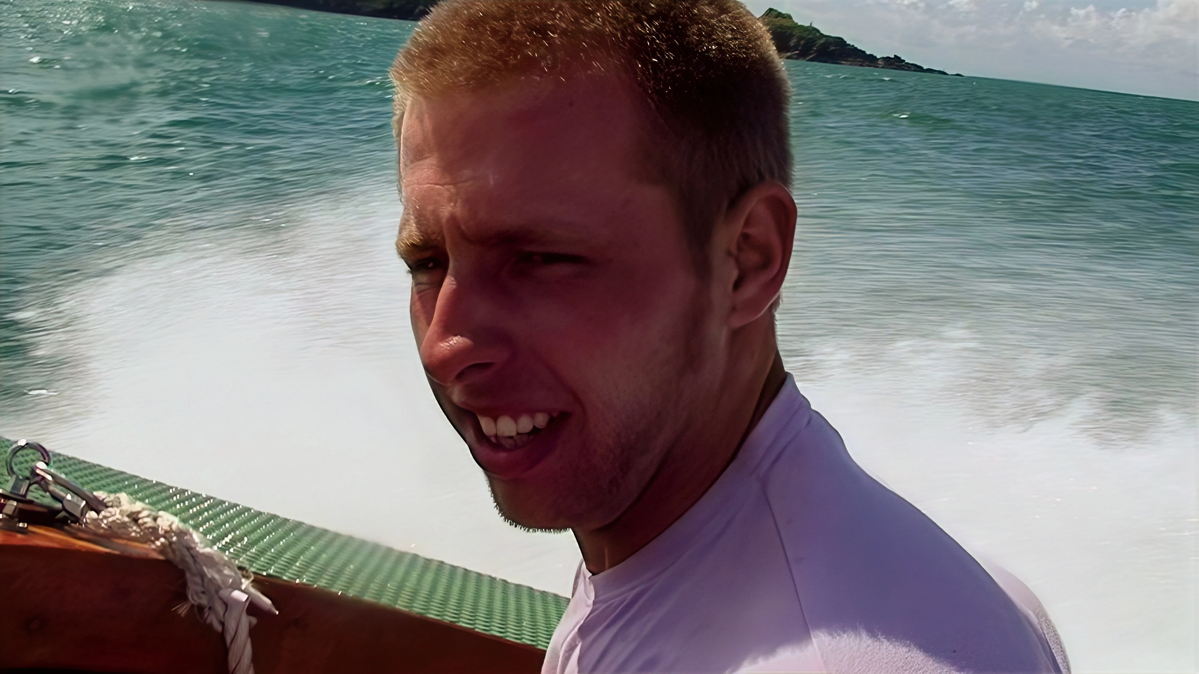 Ryan on the Sea Fury speedboat.