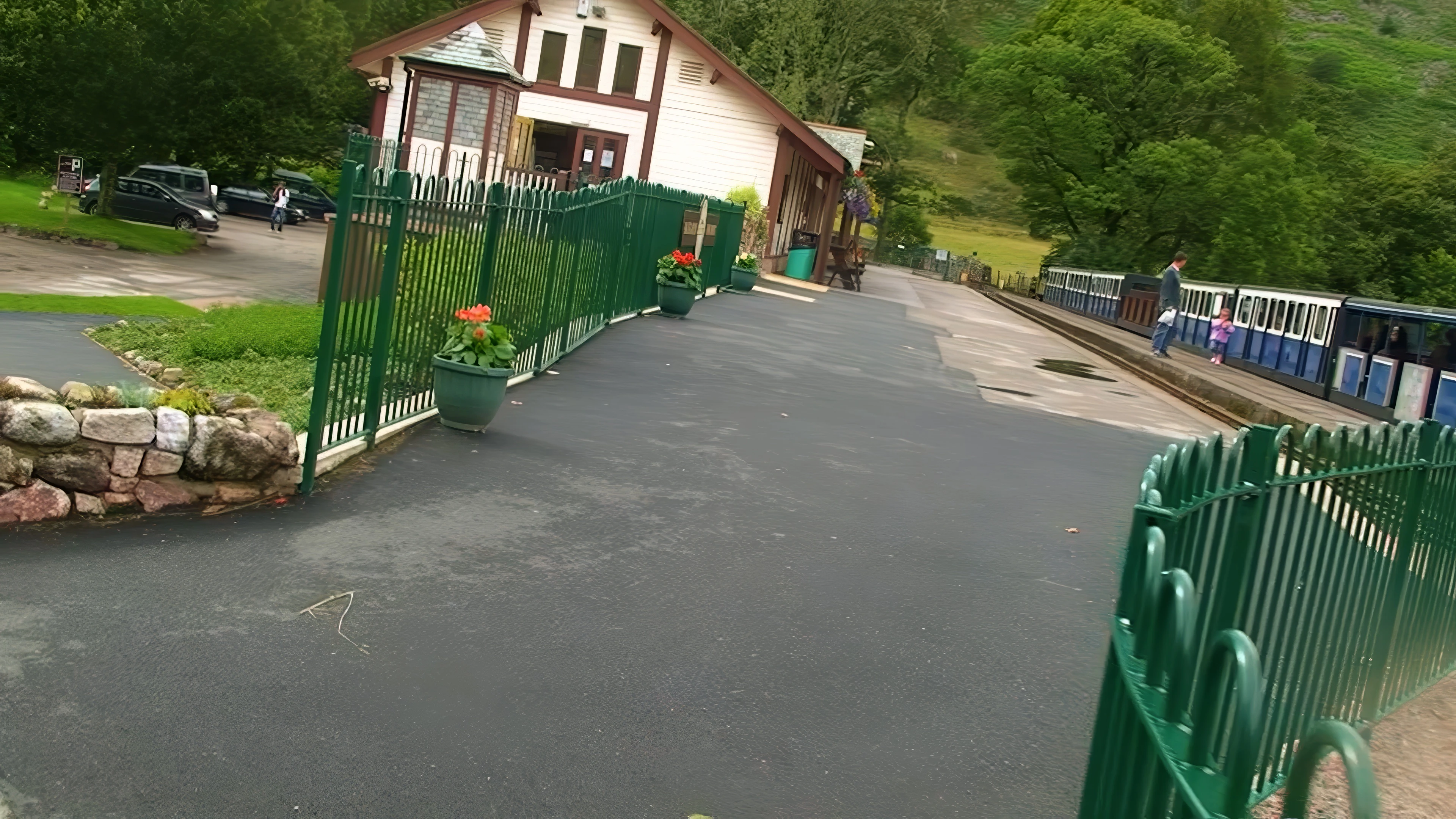 Our train waits to depart at Dalegarth Station.