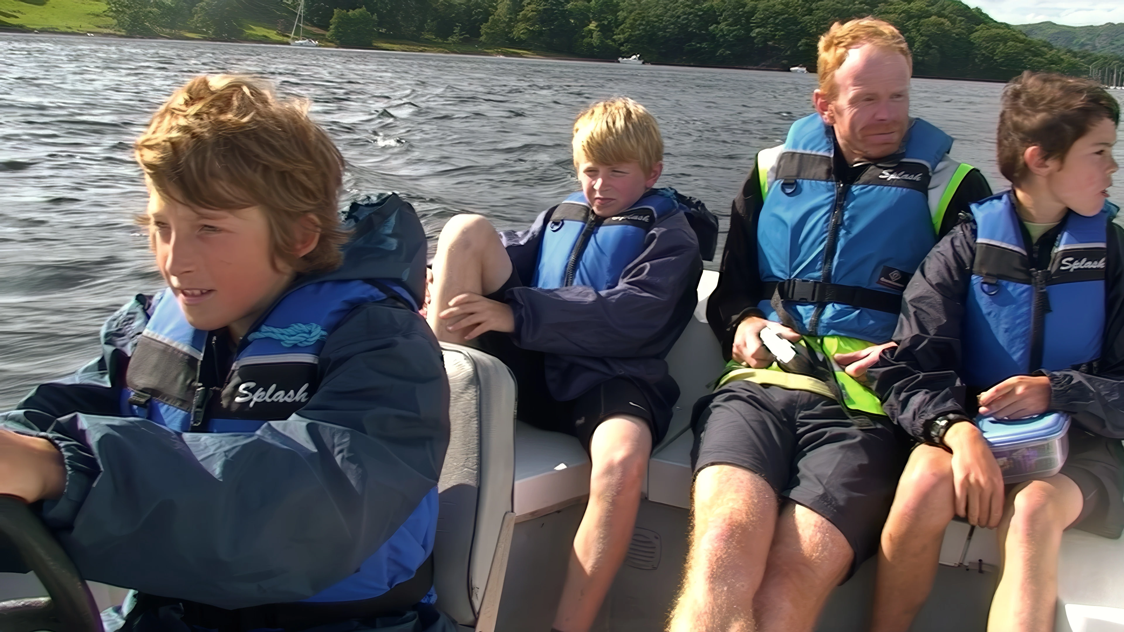 Henry takes the helm on Windermere.
