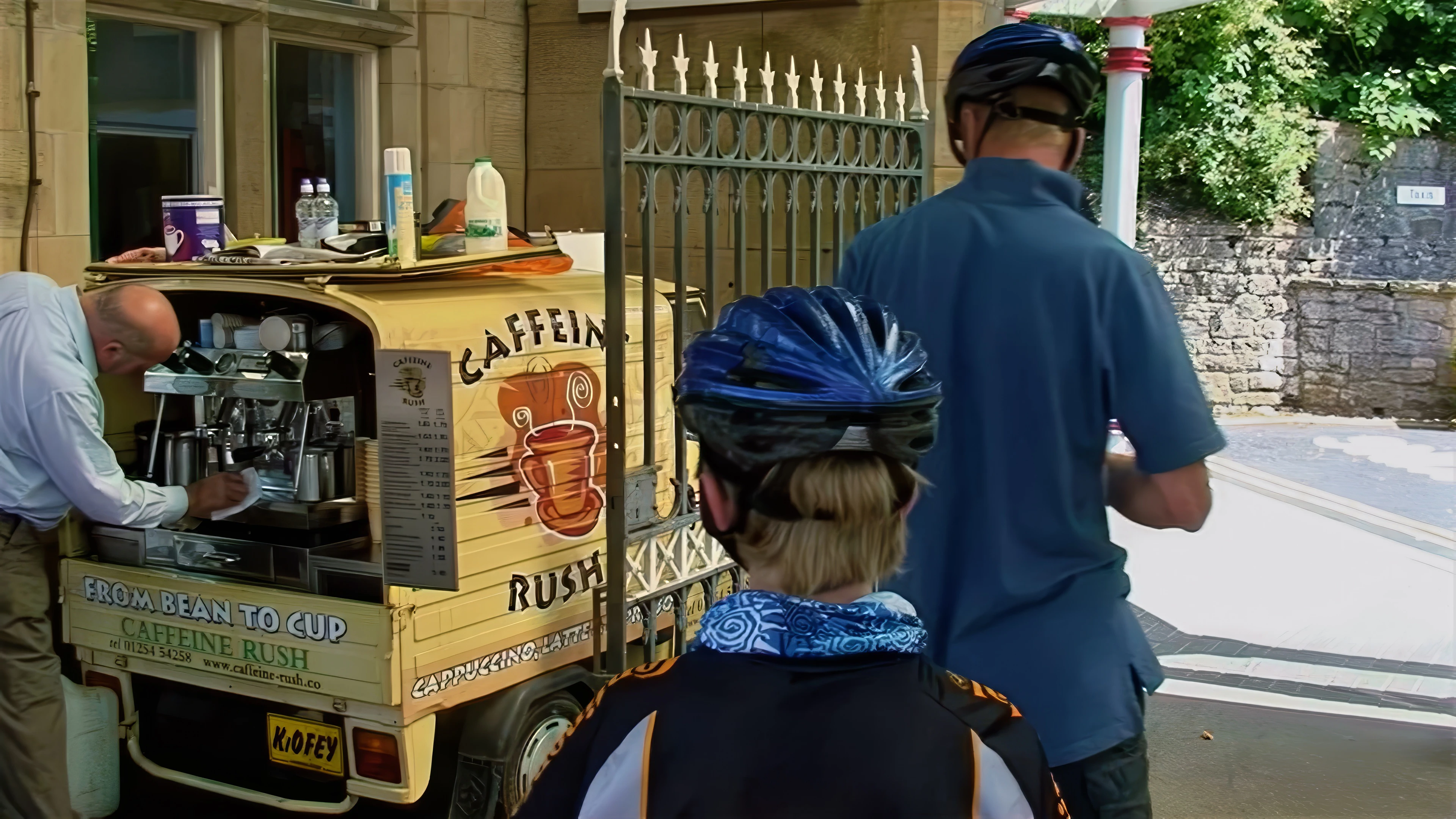 Caffeine Rush mobile coffee shop proves popular at Oxenholme station.